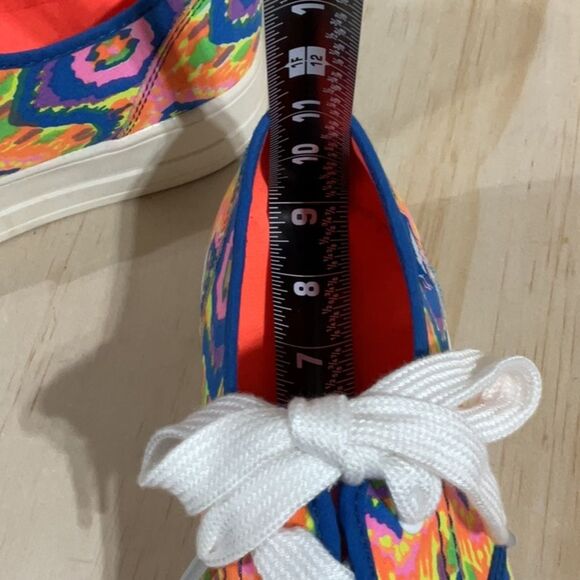 Rocket Dog White Blue Pink Multi-Color Platform Sneakers Women 7 Shoes Canvas - Picture 10 of 10